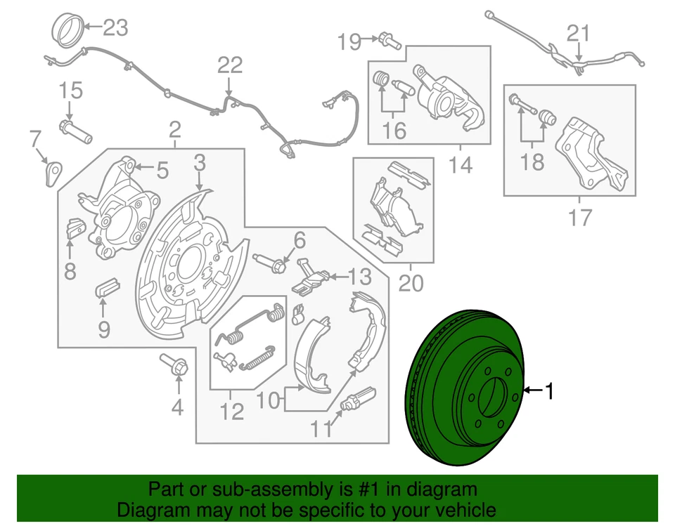 Ford F-150 2012-2020 original - Conjunto de rotor - Freno FL3Z-2C026-E Foto 2 de 3