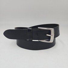 H&M Black Leather Dress Belt  Mens Size 35-36...