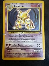 Pokémon TCG Alakazam 1/130 Base Set 2 Holo Rare 80 HP 1999 English RIPPED on eBay