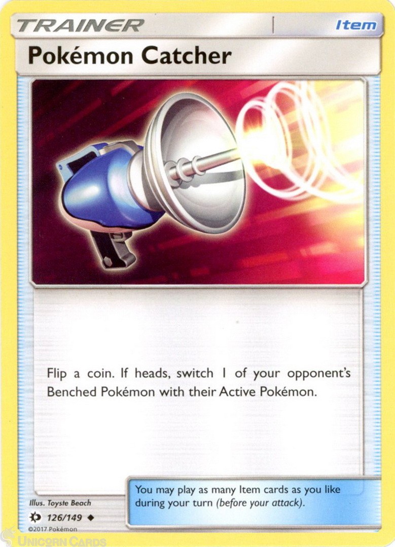Pokémon Catcher 126/149 : Uncommon Mint/Near Mint Pokemon Card : SM01: Sun & Moo