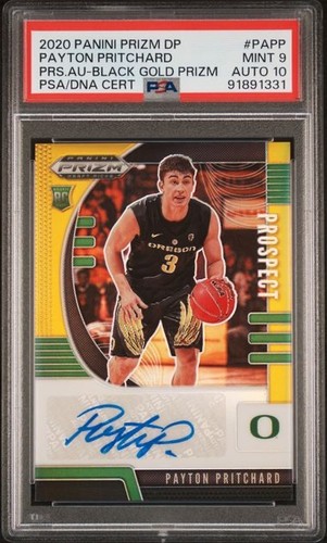 Payton Pritchard [Black Gold Prizm] #76 2020 Panini Prizm Draft Picks card