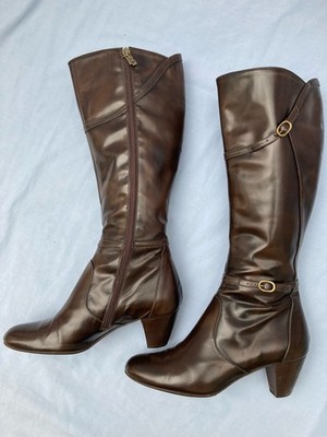 Alberto Fermani Brown Leather Boots Women 8 - 8.5