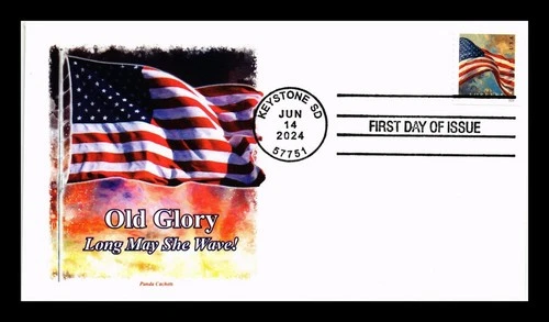 US COVER PANDA CACHET FIRST DAY OF ISSUE OLD GLORY LONG MAY SHE WAVE