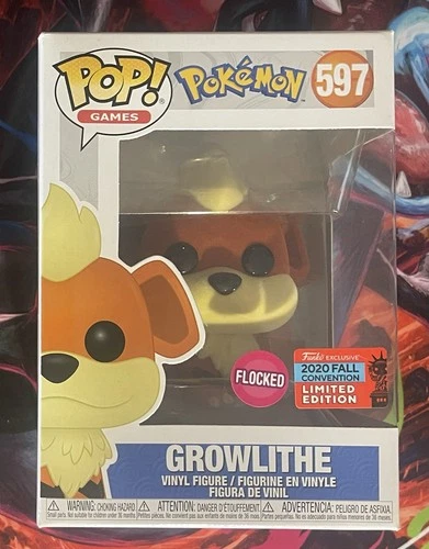 Funko Pop! Vinyl: Pokémon - Growlithe (Flocked) - Box Lunch New York Comic...