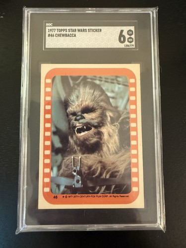 1977 Topps Star Wars Stickers #46 Chewie gets riled!