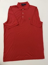 Polo Ralph Lauren Polo Shirt Mens Small Red Flesh Pony Slim Fit Short Sleeve