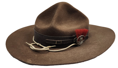 VTG Official Boy Scouts Canada Leaders Hat + Wolf Red Plume Do Your Best Size 7