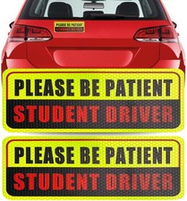 3 Pcs Driver Magnets for Car, Please Be Patient Sticker for New Driver Safety Wa