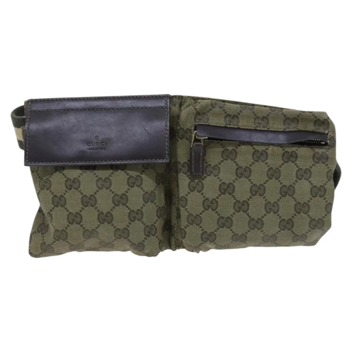 Sac ceinture Gucci beige toile bandoulière authentique