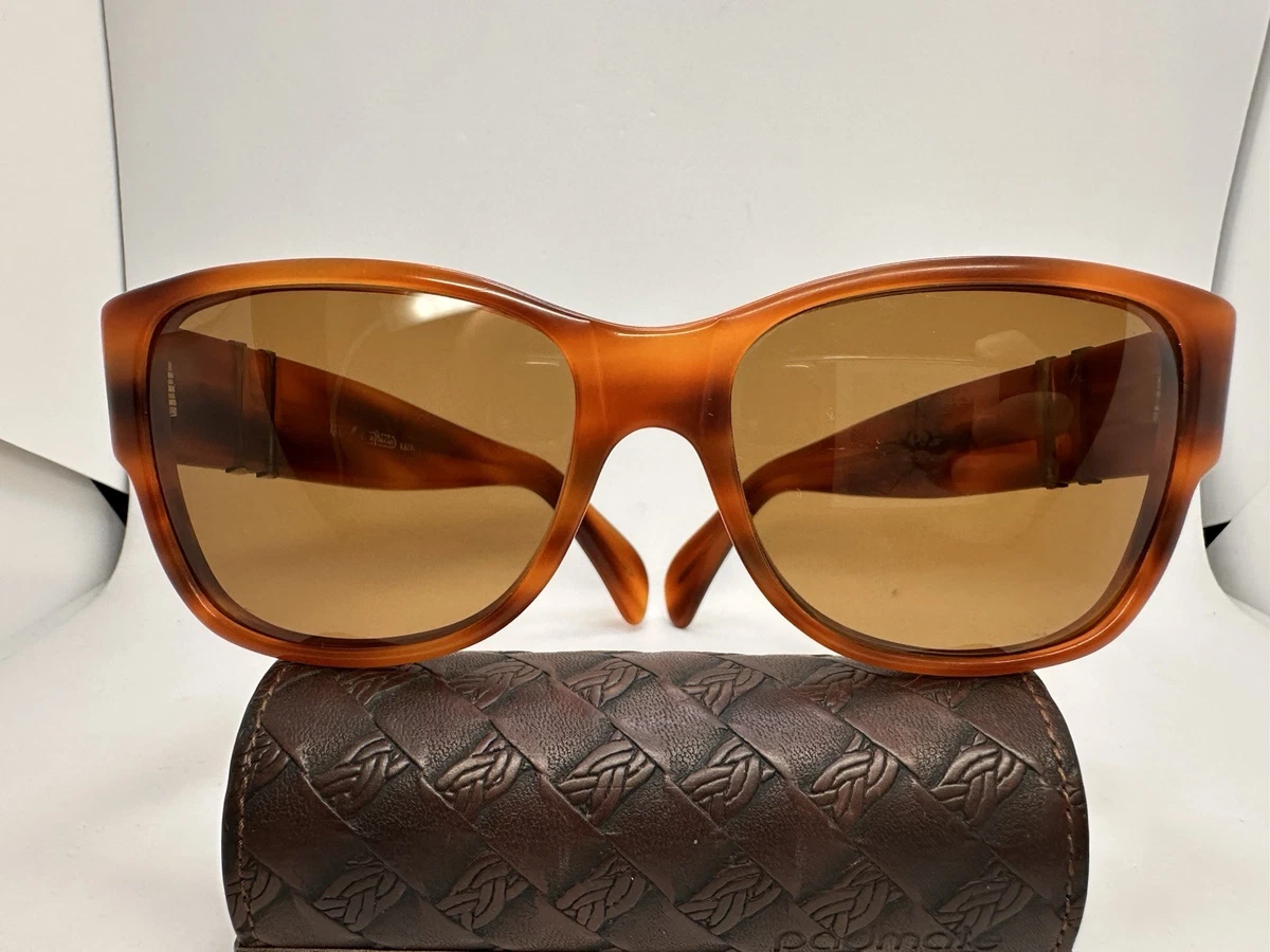 Vintage 2002-s Persol Women\'s Round Sunglasses with Brown Lenses and Brown Case Persol Brown Tortoise Oval Sunglasses Frames 50-19 135 Italy  main image 3