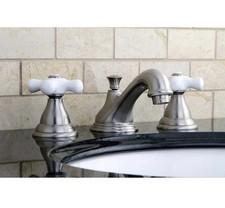 Kingston Brass Royale 8 in. Widespread 2- Handle Bathroom Faucet in Brushed Nick
