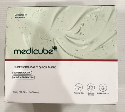 MEDICUBE Super Cica Daily Quick Mask, 30 Sheets, Soothing, Hydrating, Vegan NEW
