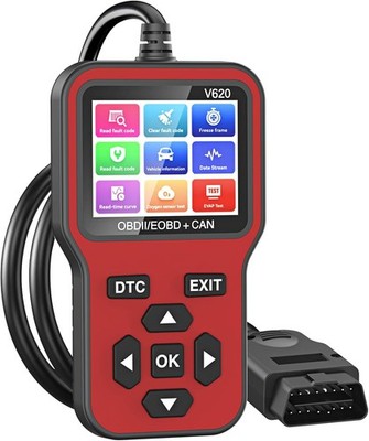 RICOKEY OBD2 Diagnosegerät Auto Fehlercode Leser mit DTC Bibliothek & Batterie