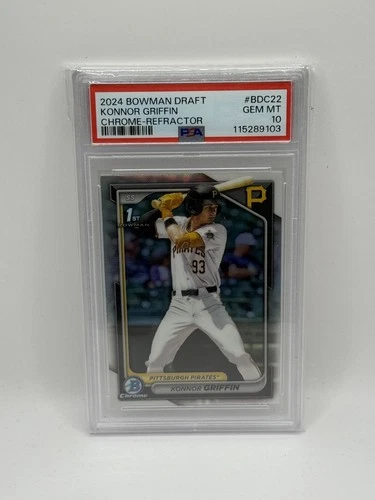 2024 Bowman Draft Konnor Griffin 1st Chrome Refractor PSA 10 BDC-22
