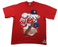 MLB Single Stitch VTG St Louis Cardinals Shirt Men's Large USA Made Embroidered