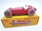 VINTAGE DINKY TOYS 232 ALFA ROMEO GP RACING CAR IN ORIGINAL BOX 1954 PLASTIC HUB