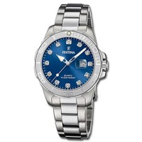 Festina Damenuhr Edelstahl Silber Festina Boyfriend Armbanduhr UF20503/6