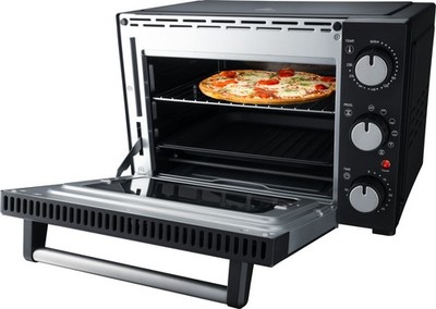 Steba KB M19 Minibackofen Set inkl. Pizzastein & Burgerpresse | Camping | Single