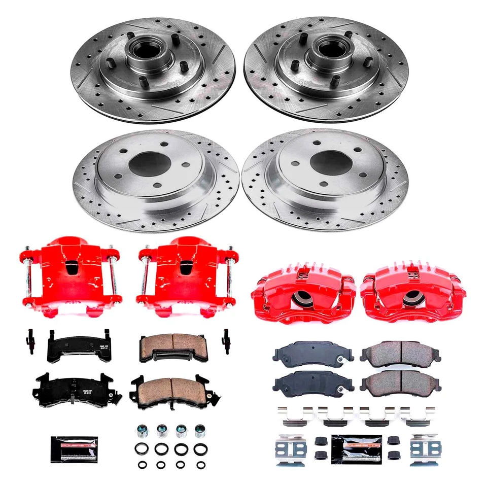 For Chevy S10 98-03 Brake Kit 1-Click Z23 Evolution Sport Drilled & Slotted Foto 2 de 4