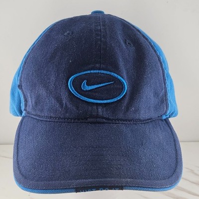 Vintage Nike Blue Baseball Cap Hat L/XL Swoosh Logo Just Do It Y2K