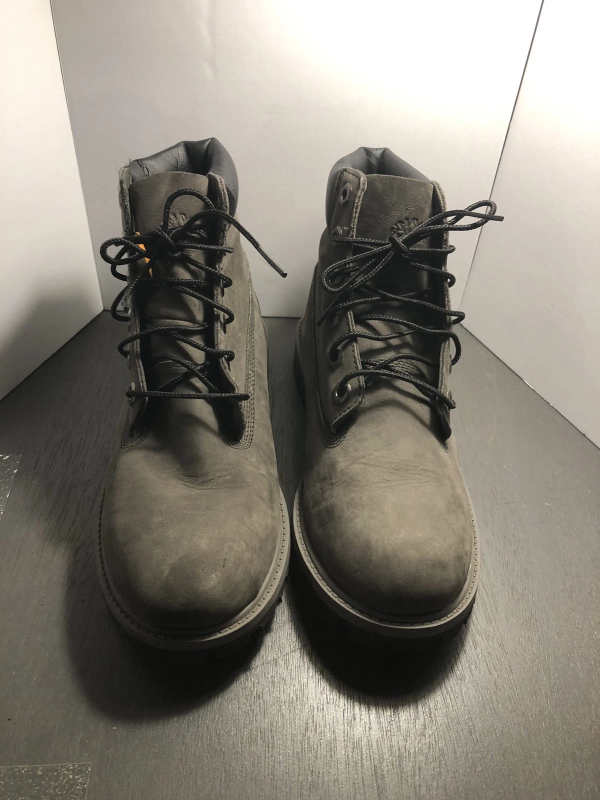 Timberland Men's/Boys Sz 5 Premium Waterproof Grey Nubuck Leather Hiking Boots