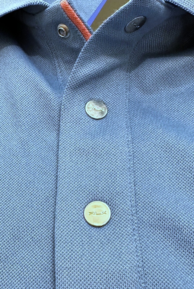 Men's Ralph Lauren RLX Blue Polo Golf Shirt SZ- Small Tailored Fit