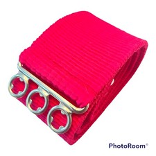 VTG Malco Modes Adult Elastic Cinch Stretch Belt Interlocking Metal Hook Pink S