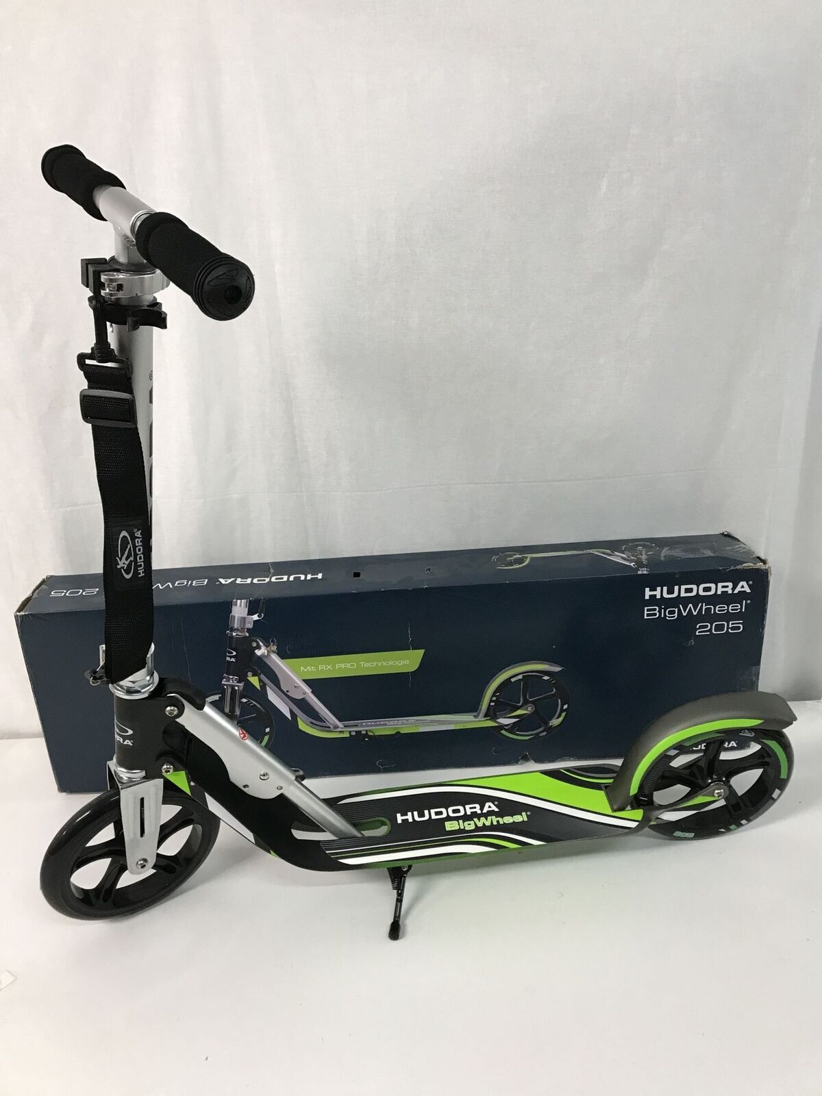 HUDORA BigWheel 205 scooter - grigio/verde (14695)