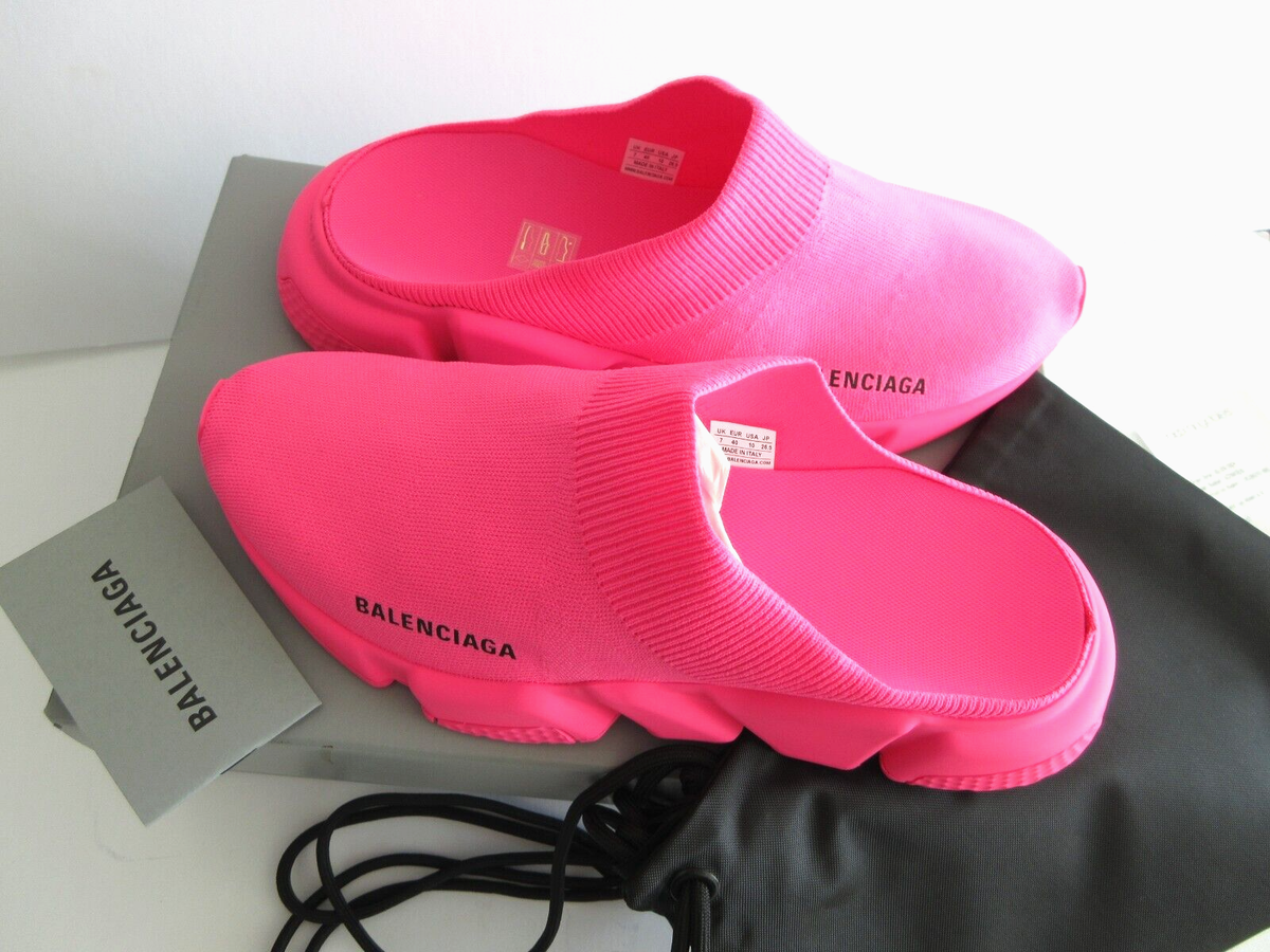 BALENCIAGA ピンク トングサンダル NEW Balenciaga Women's Pink Speed Mule Slip On Sneakers | eBay