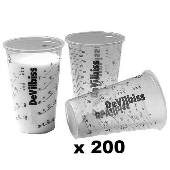 Devilbiss Calibrated Graduated Paint Mixing Cups 600ml x 200 PPS