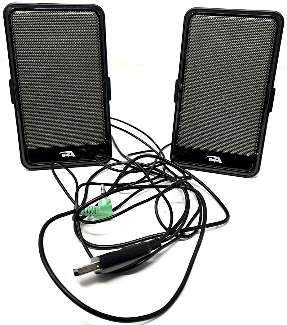 Cyber Acoustics CA2988 Portable USB Powered Computer Speakers 1 Pair