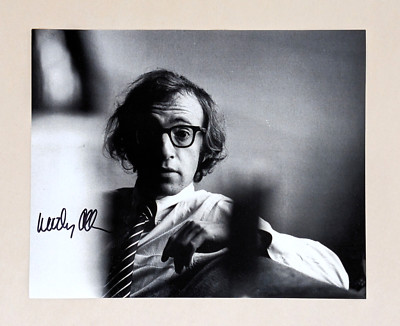 WOODY ALLEN Signed 8x10 photo ANNIE HALL actor ACADEMY AWARD WINNER director COA