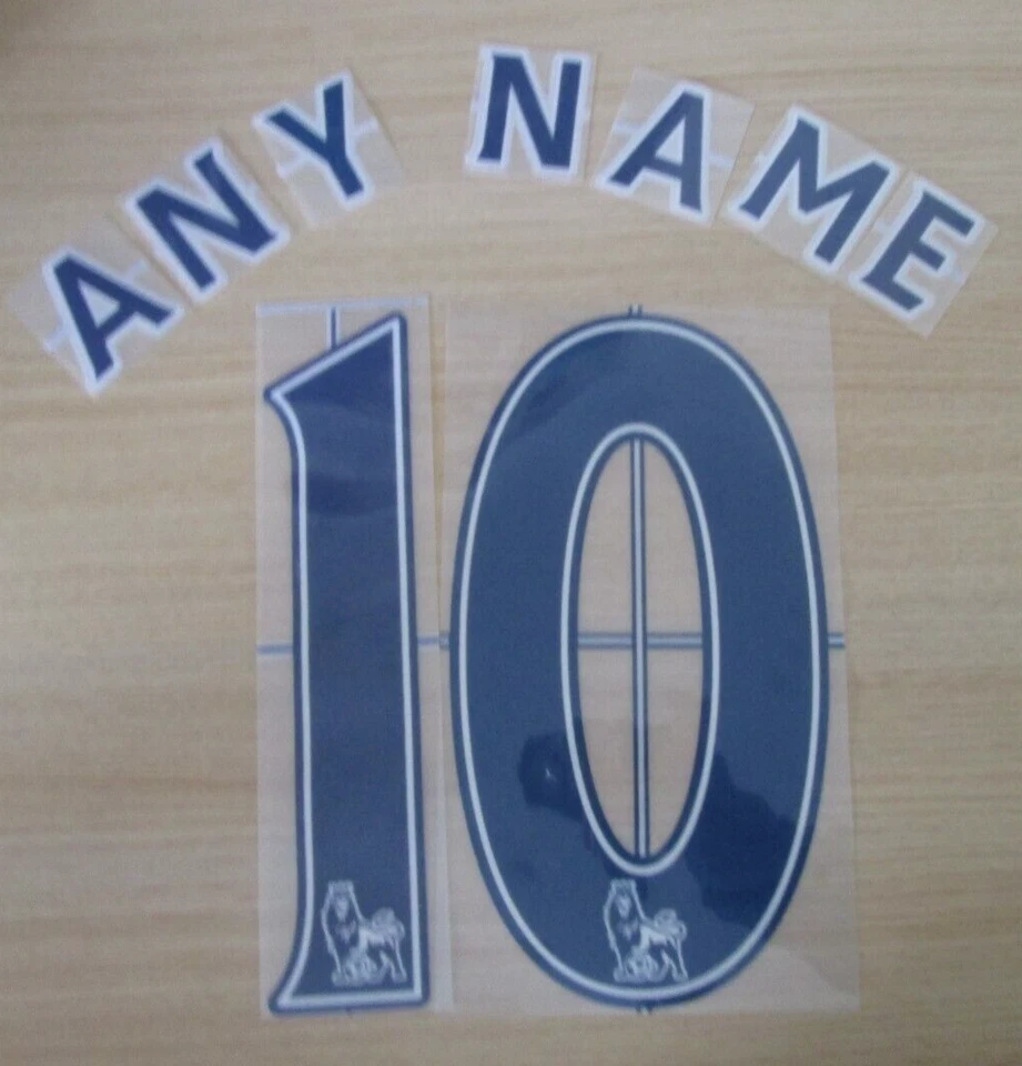 2007-2014 Navy any Name and Number EPL Player Size Premier League Nameset FELT