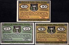 NEIDENBURG / NIDZICA 1920 XX-RARE COMPLETE SPECIMEN SET! German Notgeld Poland