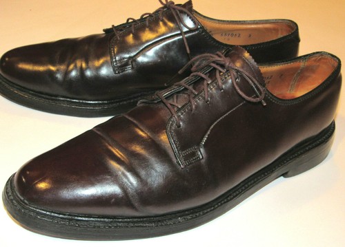 Vintage Florsheim Royal Imperial Guscio Cordovan Tinta Unita Punta Scarpe ~  Buon | eBay