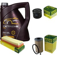 MANN-FILTER Inspektionspaket 5L Mannol Extreme 5W-40 FüR Opel Vivaro Combi 1.9