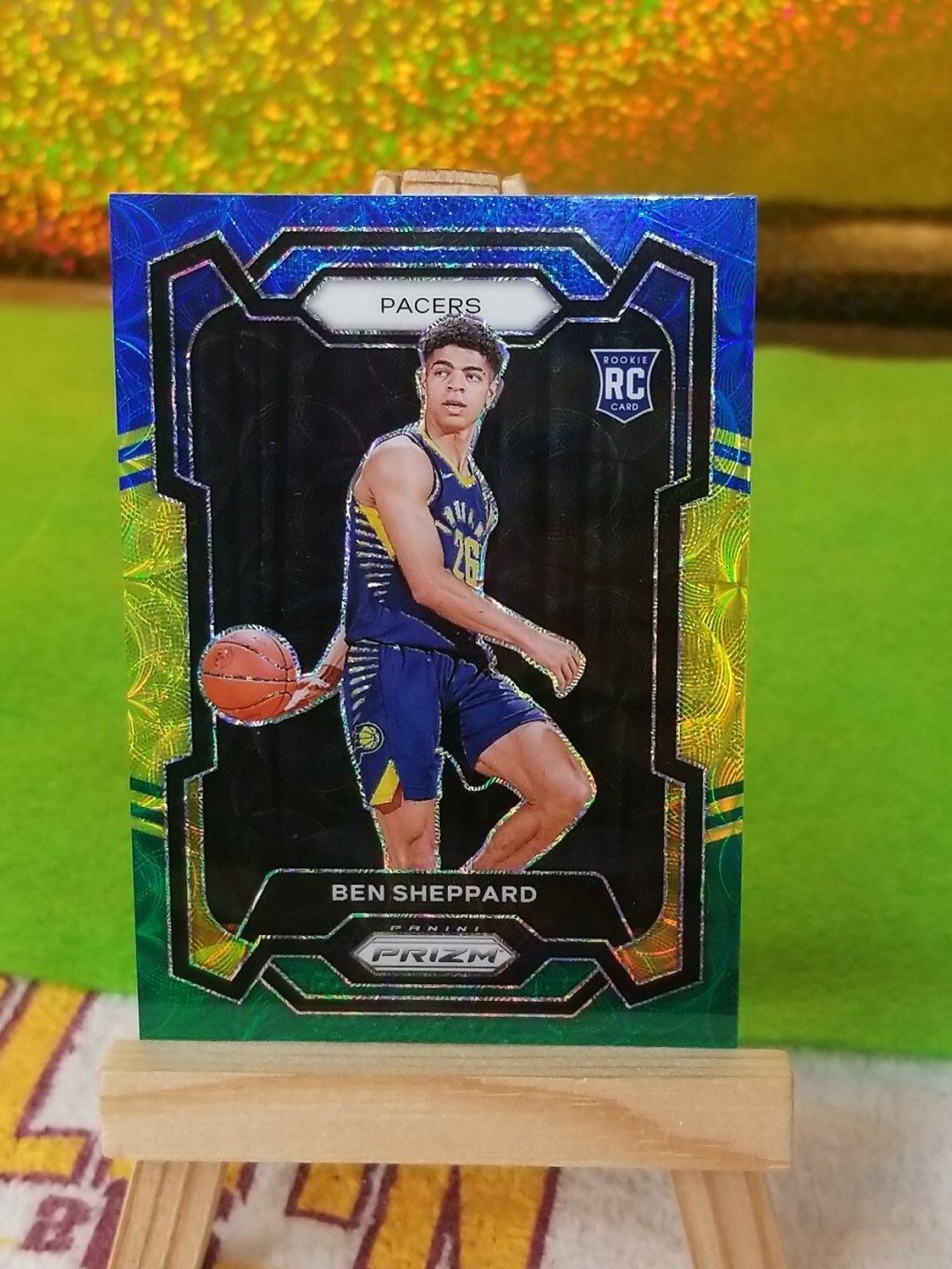 2023/24 BEN SHEPPARD Rookie Choice Blue/Yellow/Green Prizm SP #172 RC Pacers