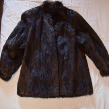 Women's Fur Coat Dark Brown