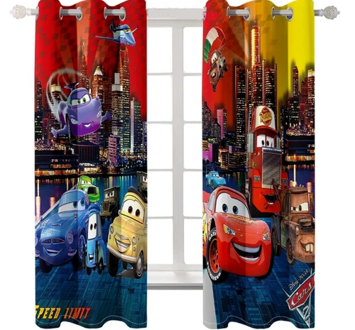 3D Cars Lightning McQueen Gardinen Vorhänge Jungen Verdunkelungsvorhänge Ring oben Ösen - Bild 27 von 27