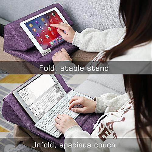  Tablet Pillow Stand, Soft Bed Pillow Holder, Fits up to 11" Pad, Fit Purple