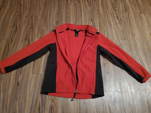 The North Face Sweater Large Youth 14/16 Red/Black Fleece Full Zip Pockets Boys - Picture 2 of 4