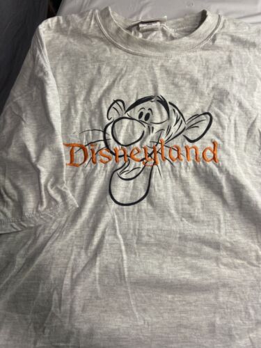 Vintage Tigger Disneyland Gray Embroidery Shirt-Made in the USA -Size XL