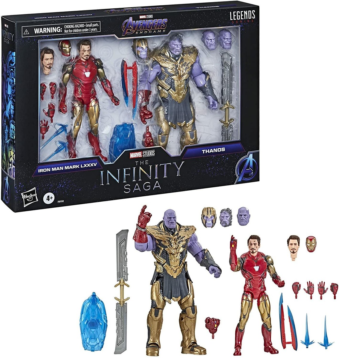 Marvel Infinity Saga Iron Man Mark 85 & Thanos 6 Inches