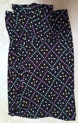 Promo Offer EUC LuLaRoe Long Maxi Skirt Size S Small Black with Pastel Diamond Pattern Promo Offer EUC LuLaRoe Long Maxi Skirt Size S Small Black with Pastel Diamond Pattern