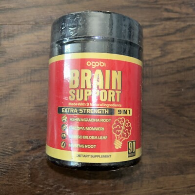 Agobi Brain Support Supplement - All Natural - 90 Capsules - Exp 03/27
