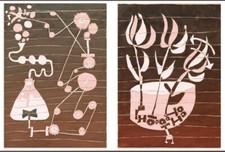 Giorgio Romani-Coppia di Tecniche Miste su cartonc.-unici, non multipli-Cm.66x46