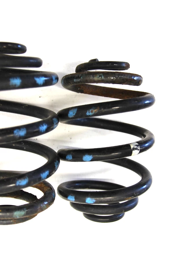 CONJUNTO DE PAR DE MOLAS HELICOIDAIS TRASEIRAS BMW OEM E36 95-99 M3 MOTORISTA PASSAGEIRO 4 LISTRAS AZUIS - Imagem 2 de 4