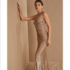 BHLD gold sequin dress Size 10 New without tags MSRP $275
