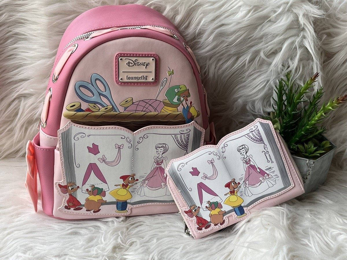 Loungefly Disney Cinderella Mice Dressmakers Mini Backpack + 