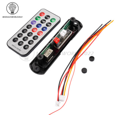 DC5V/12V 3.5 AUX MP3 WMA Decoder Board Module USB TF Remote SD FM Radio for Car